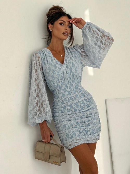 Sukienka koronkowa MEGGI błękitna