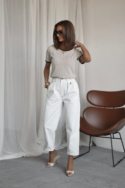 T-shirt AZURRA beżowy