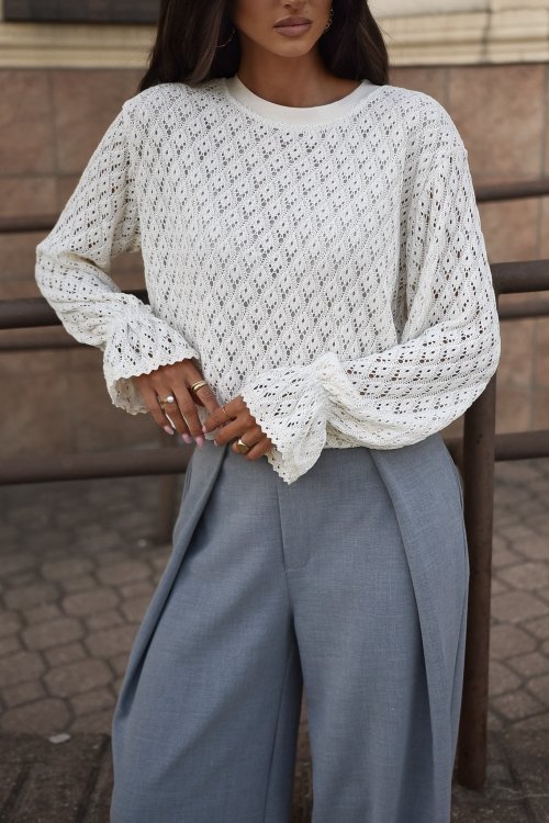 Sweter ROSE ażurowany