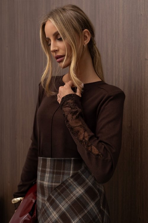 Sweter JULI brązowy