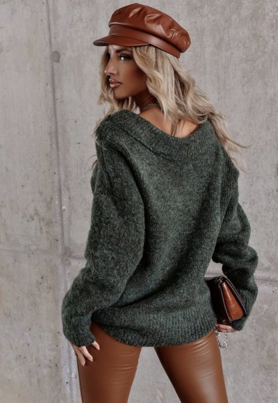 Sweter STAY khaki 2