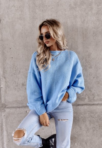 Sweter PRAHA niebieski