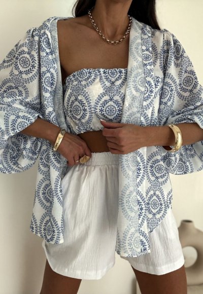 Koszula MEMPHIS boho biała 9