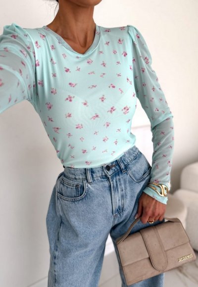 Bluzka z siateczki MIA w drobne kwiatuszki 3