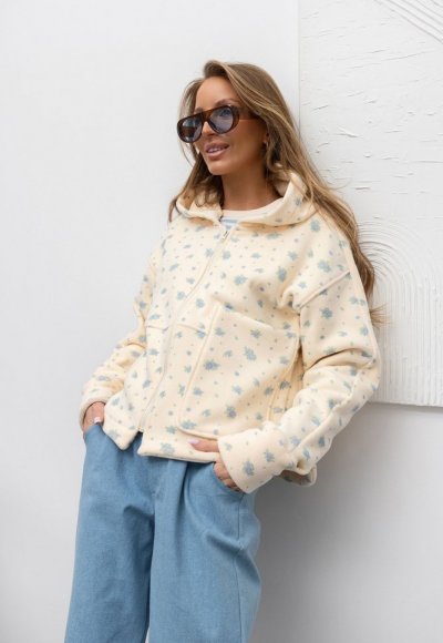 Bluza polarowa MAGDA w drobne kwiatuszki