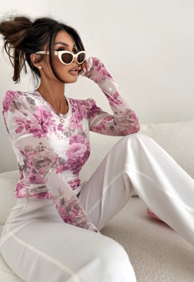 Bluzka z siateczki MIA róże