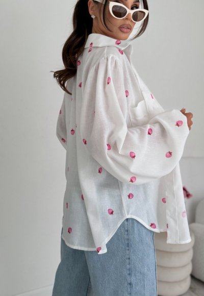 Koszula MEMPHIS strawberries biała 2