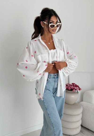 Koszula MEMPHIS strawberries biała 4