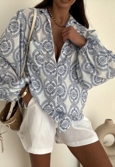 Koszula MEMPHIS boho biała 2