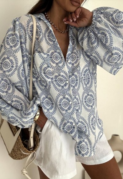 Koszula MEMPHIS boho biała 1