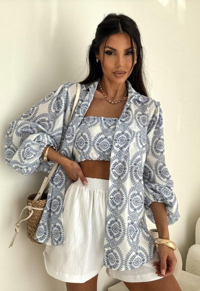 Koszula MEMPHIS boho biała 4