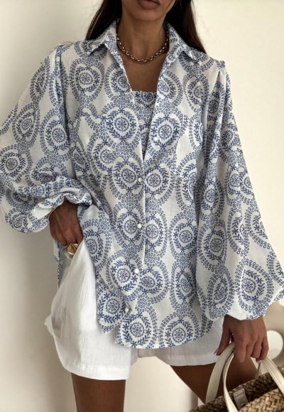 Koszula MEMPHIS boho biała 5