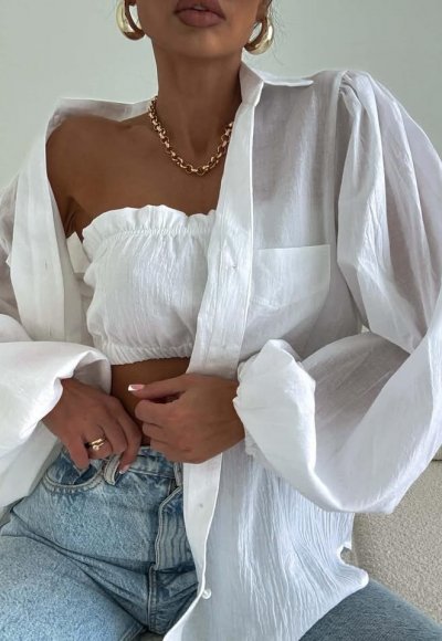 Top opaska MOKO biały 1