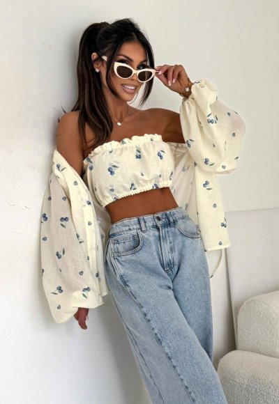 Top opaska MOKO cherries kremowy 1