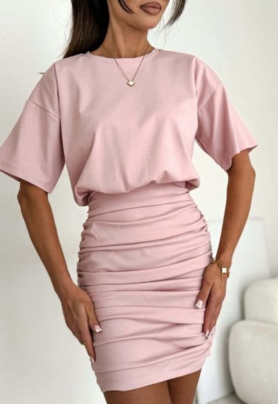 Sukienka ZUZA różowa 2