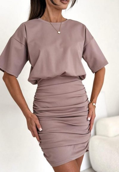 Sukienka ZUZA brudny róż 1