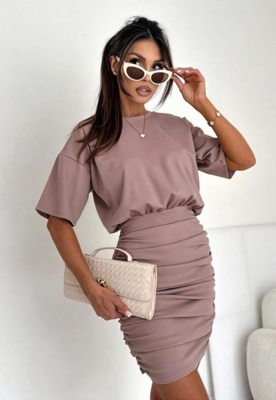 Sukienka ZUZA brudny róż 2