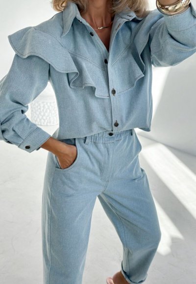 Katana jeansowa FRESIA błękitna 3