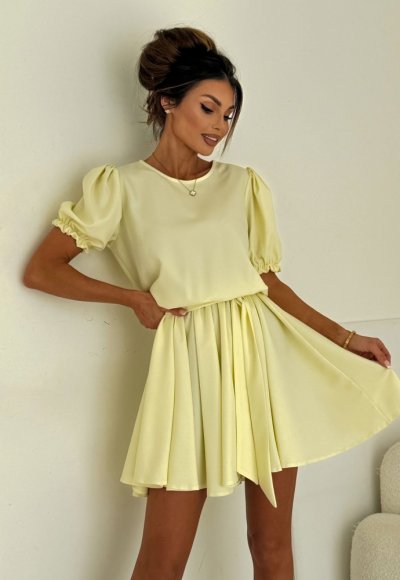 Sukienka SANTORINI pastelowy żółty