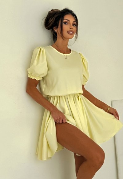 Sukienka SANTORINI pastelowy żółty 1