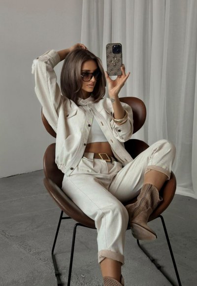 Spodnie LAMUR beżowy jeans 2