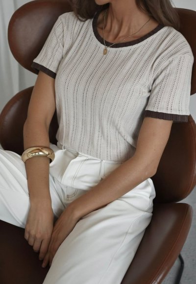 T-shirt AZURRA beżowy 2