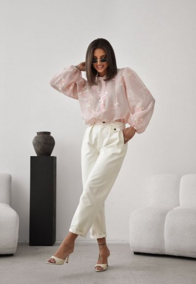 Spodnie LAMUR kremowy jeans 1