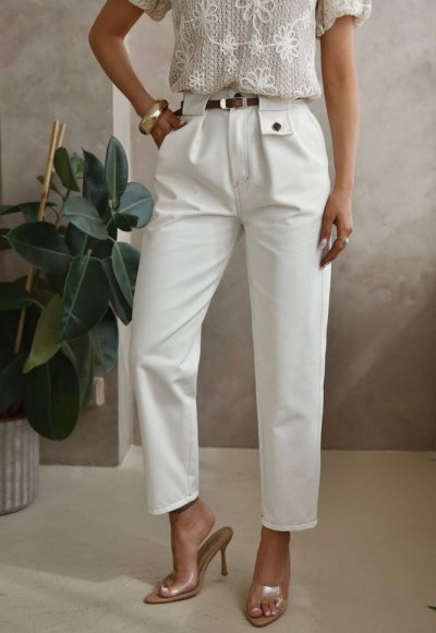 Spodnie LAMUR biały jeans