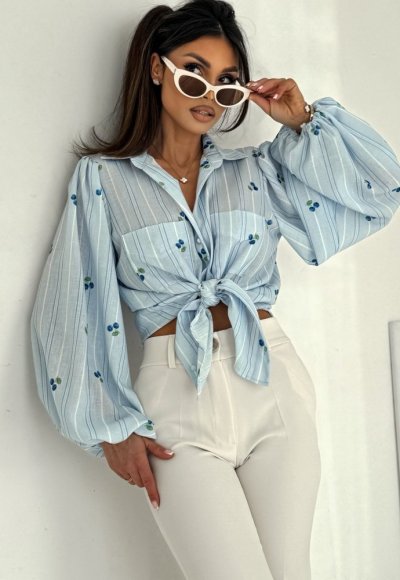 Koszula MEMPHIS bilberry błękit 2