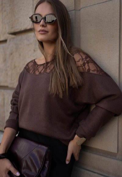 Sweter ZAFIRA brązowy