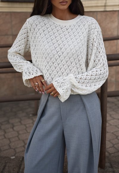 Sweter ROSE ażurowany