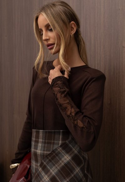 Sweter JULI brązowy
